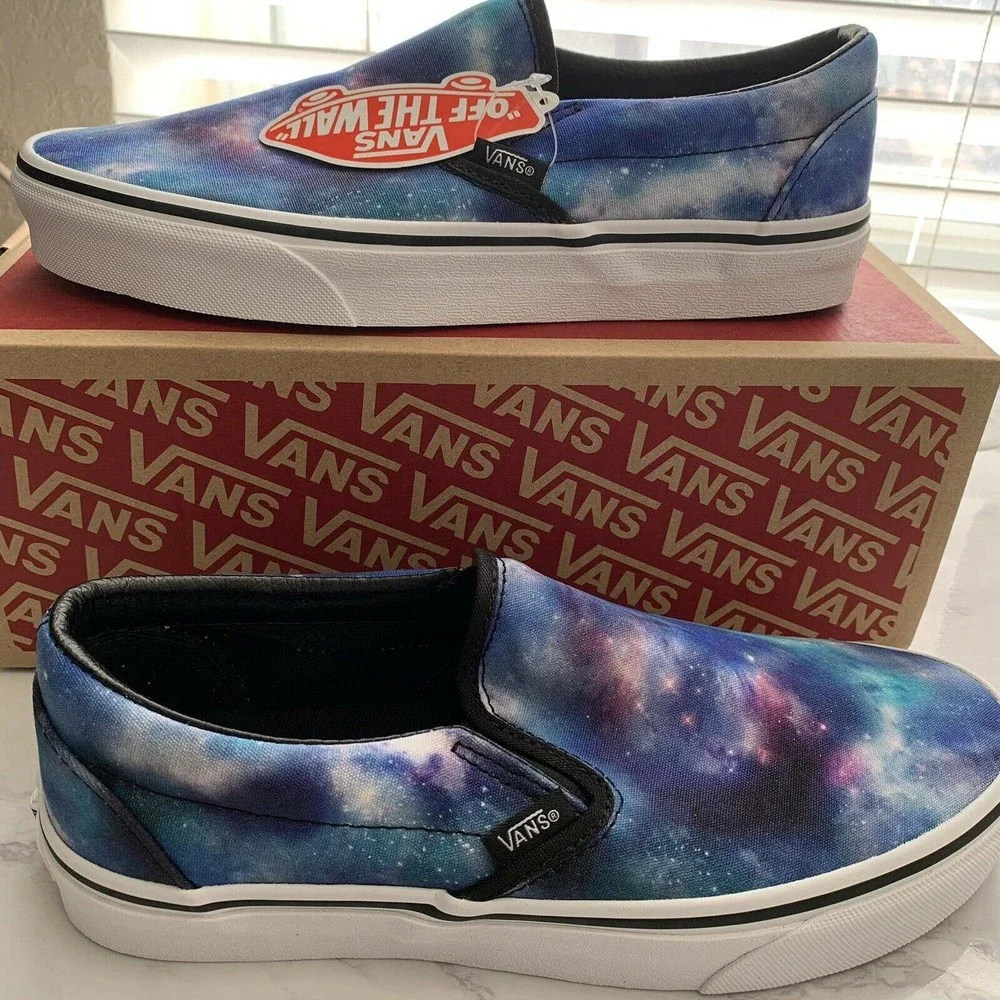 VANS Women’s NIB Classic Slip On Shoes Galaxy Blue - Picture 7 of 10